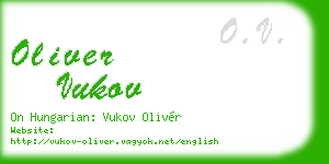 oliver vukov business card